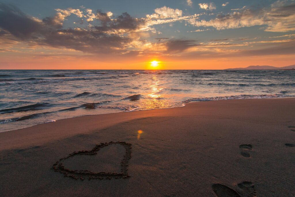 heart on the beach